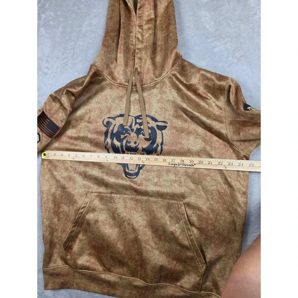 Nike Chicago Bears Hoodie Mens XL Brown Salute to Service Dri-Fit Pullover *Read